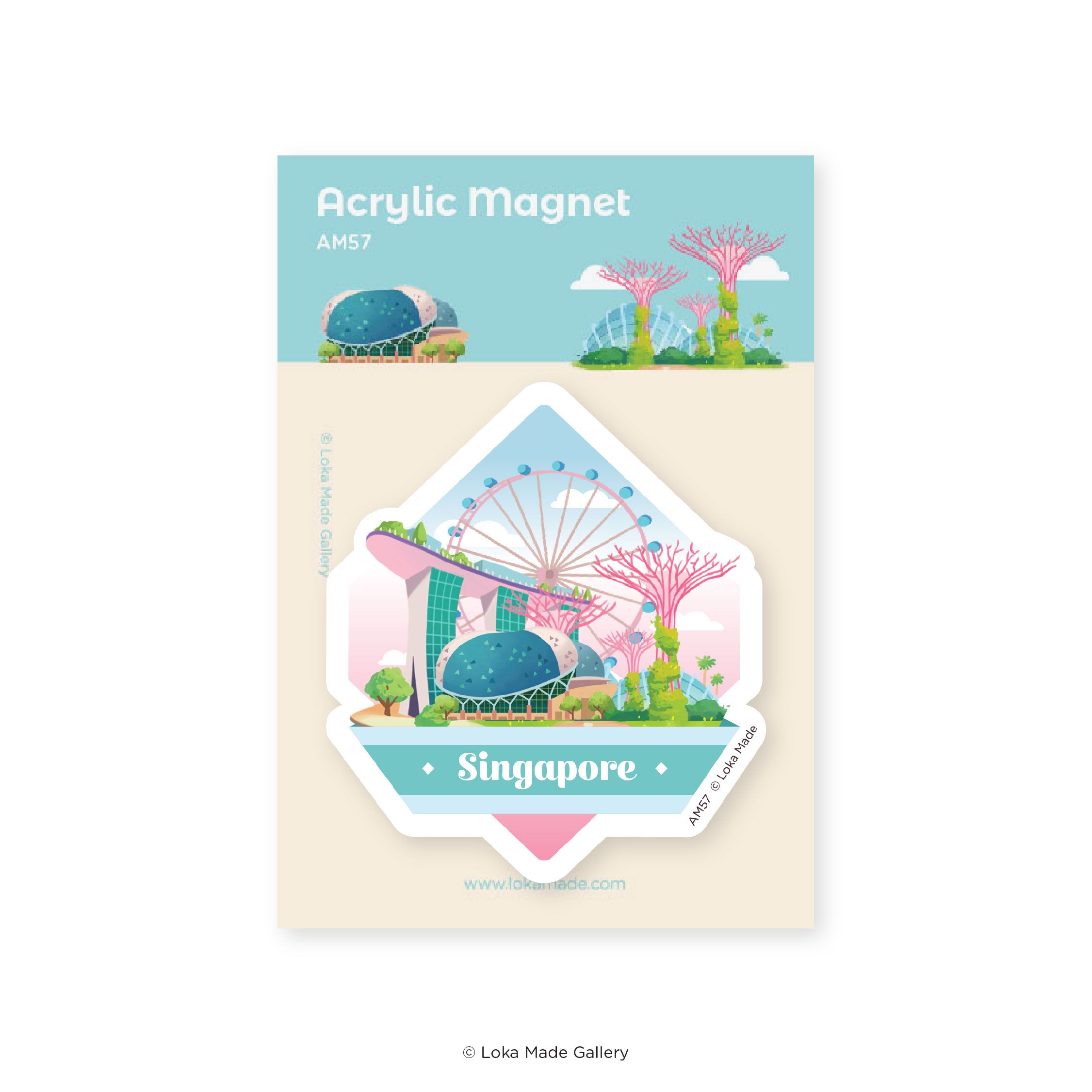 Acrylic Singapore's Gems Loka Made