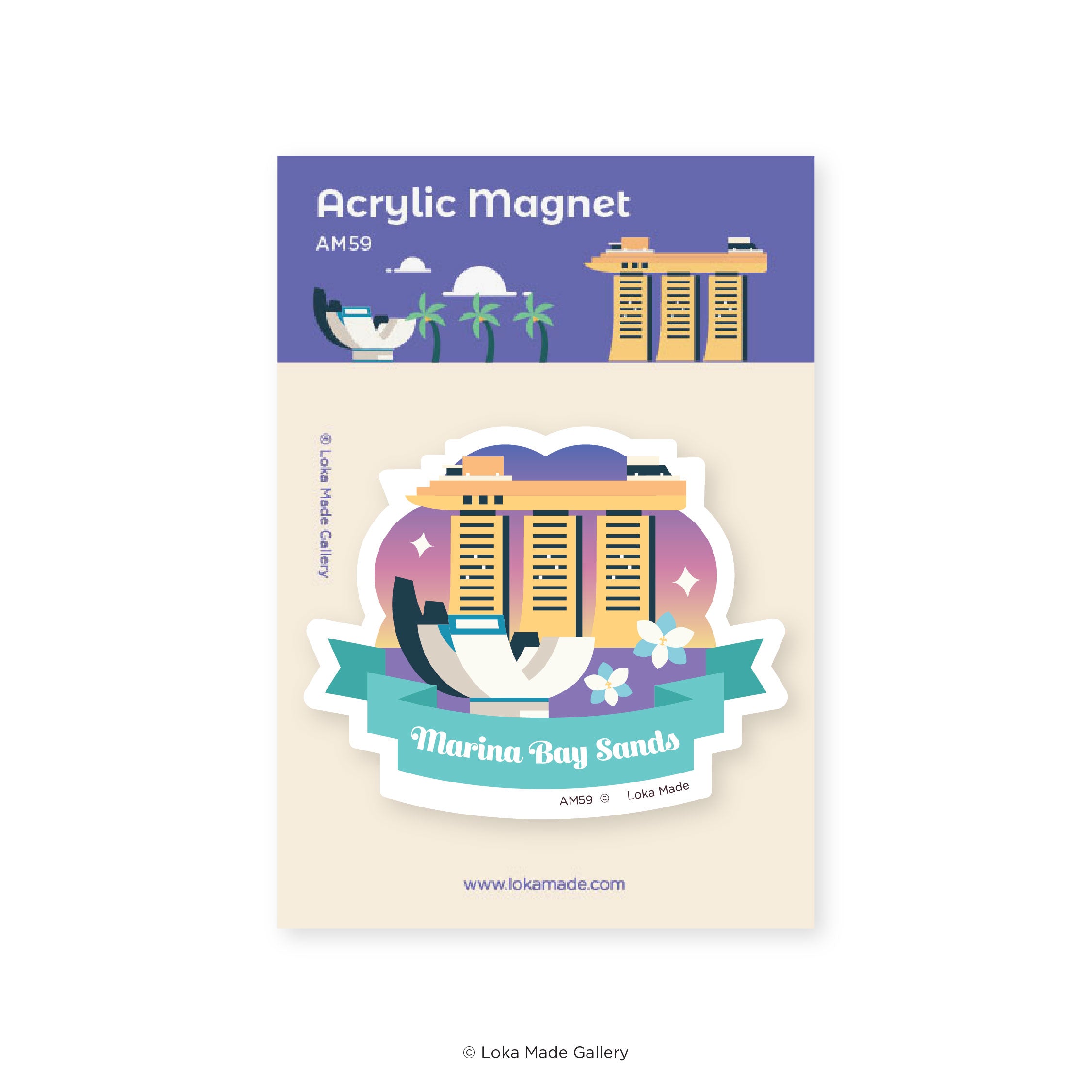 Acrylic Magnet: Marina Bay Sands | Loka Made