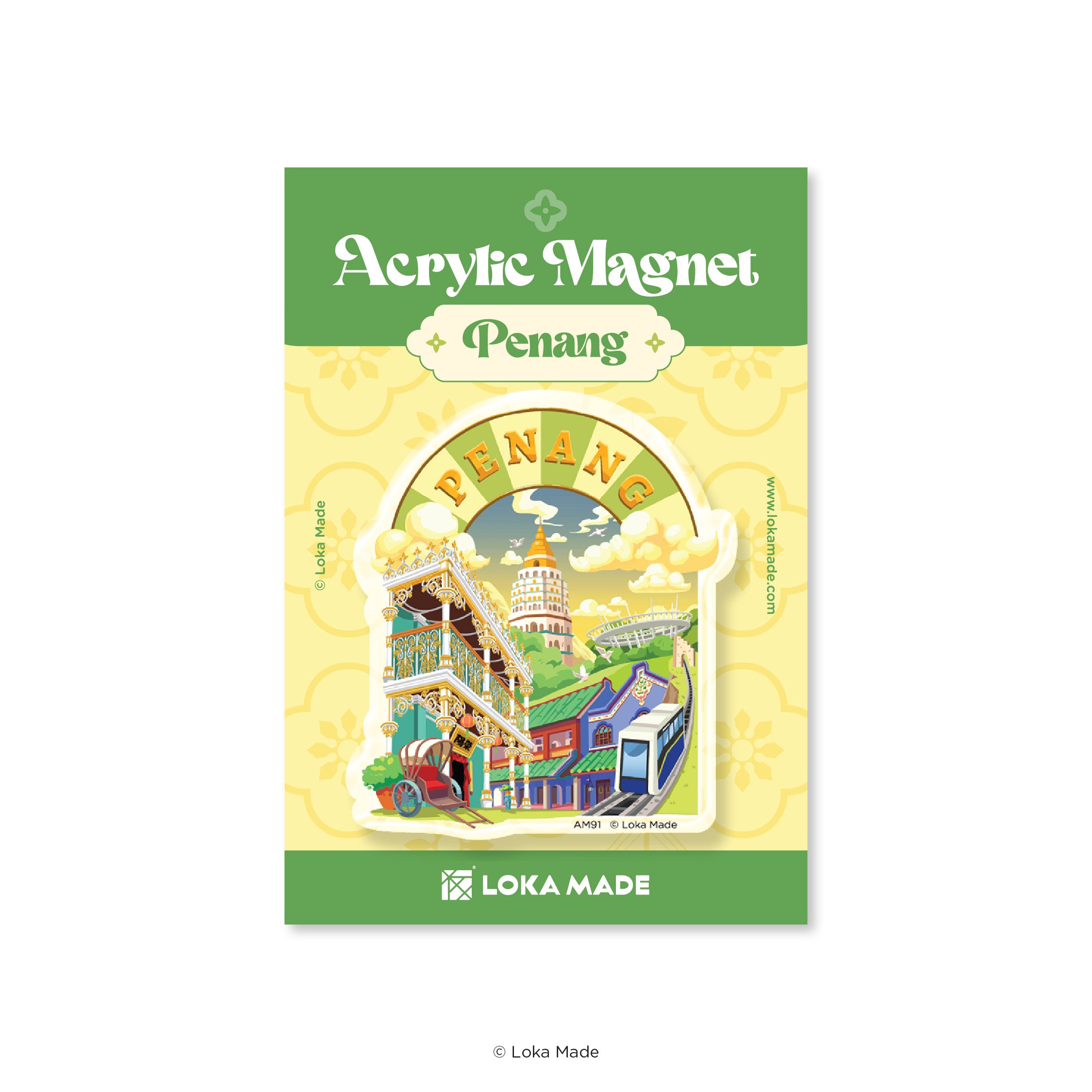 Acrylic Magnet: Golden Penang | Loka Made
