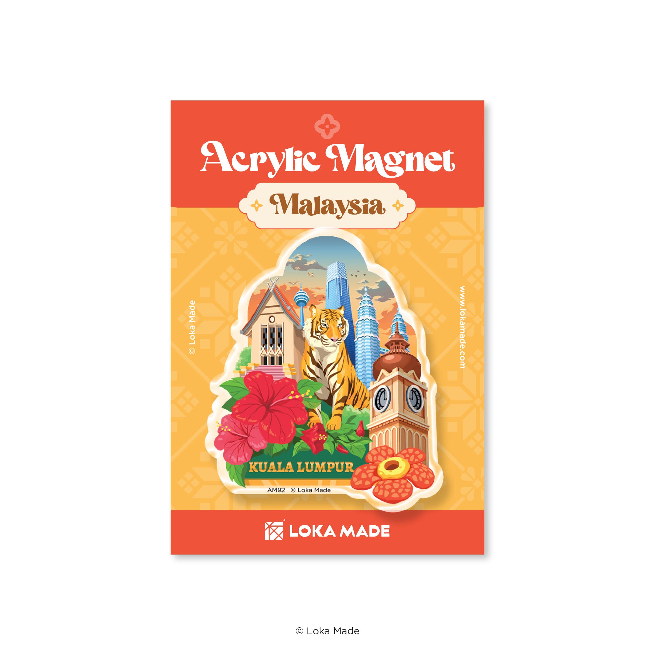 Acrylic Magnet: Malaysia Stripes | Loka Made