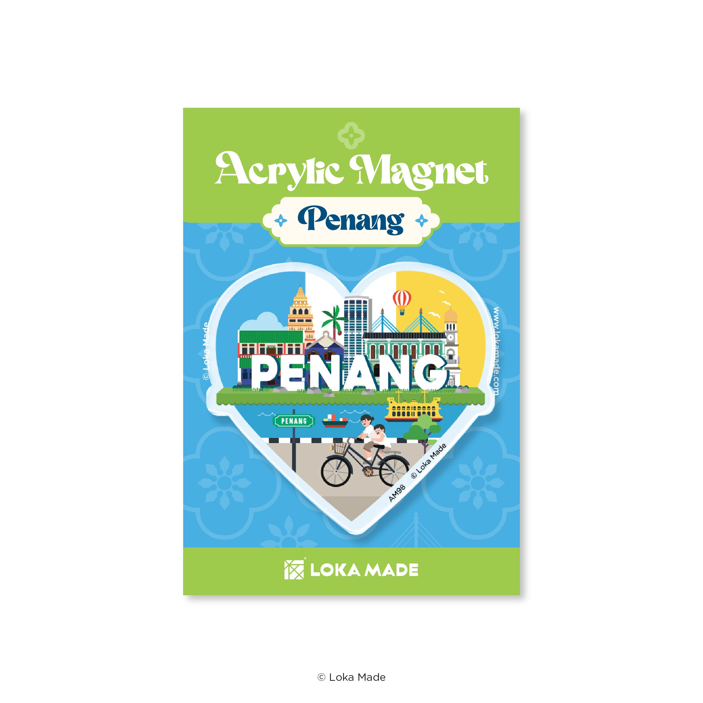 Acrylic Magnet: I Love Penang | Loka Made