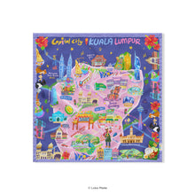 Load image into Gallery viewer, Doodle Land: City Walk in Kuala Lumpur - Tea Towel