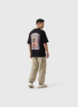 Load image into Gallery viewer, Oxwhite x Loka Made Truly Asia Print Tee: Cari Makan (Black Tee)