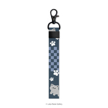 Load image into Gallery viewer, Comeow Strap 'Purrfect Paws Black' - Short Lanyard