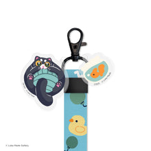 Load image into Gallery viewer, Comeow Strap 'Baby Blue Sunshine' - Short Lanyard