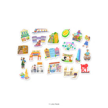 Load image into Gallery viewer, Doodle Land: Crossing Through Kuala Lumpur - Deco Sticker