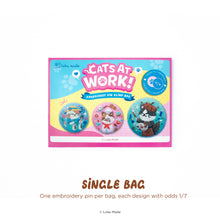 Load image into Gallery viewer, Cats At Work - Embroidery Pin Blind Bag