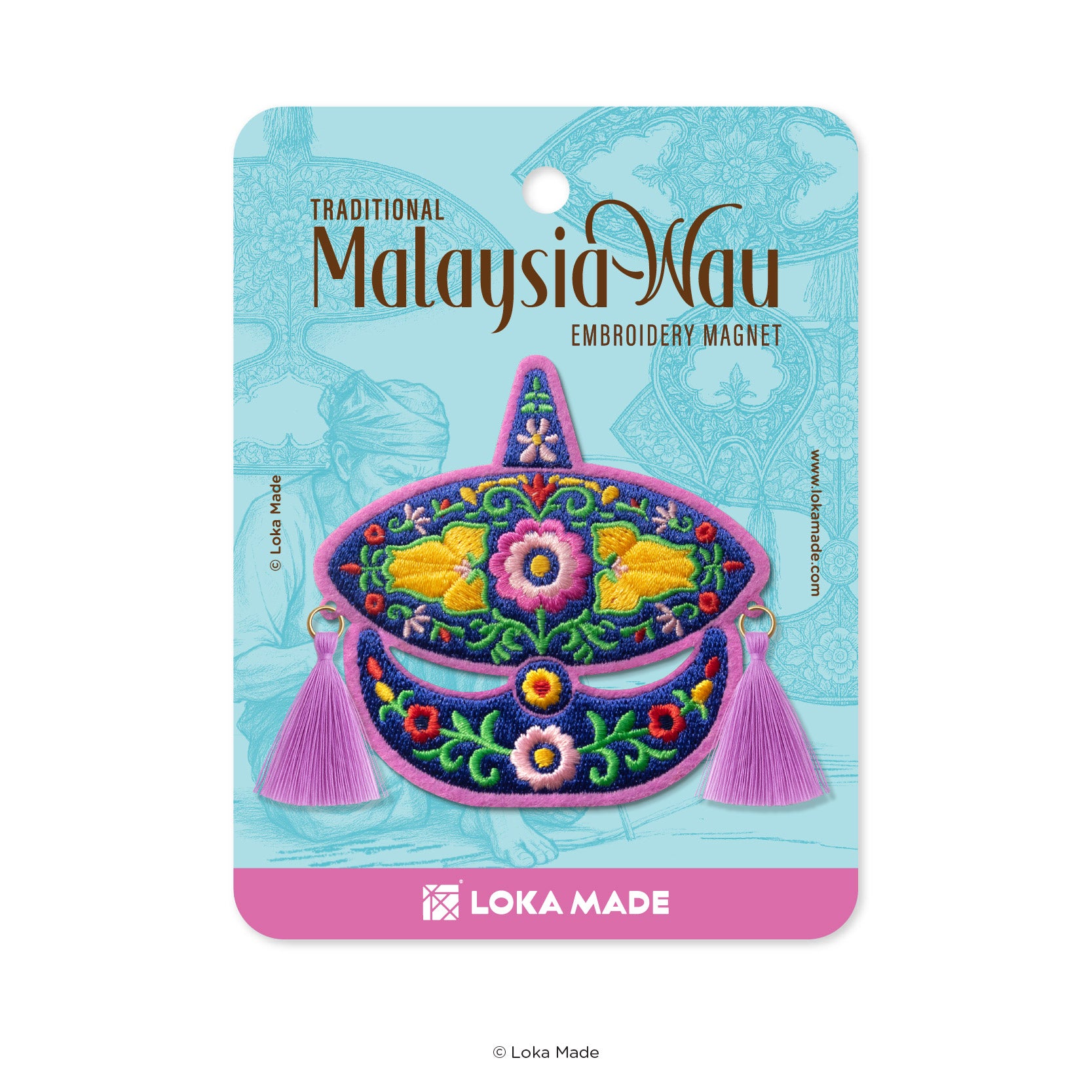 Loka Made Embroidery Magnet - Wau Permai