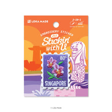 Load image into Gallery viewer, Stickin' with U: Singapore Stamp - Embroidery Sticker