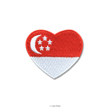 Load image into Gallery viewer, Stickin' with U: Singapore Flag - Embroidery Sticker