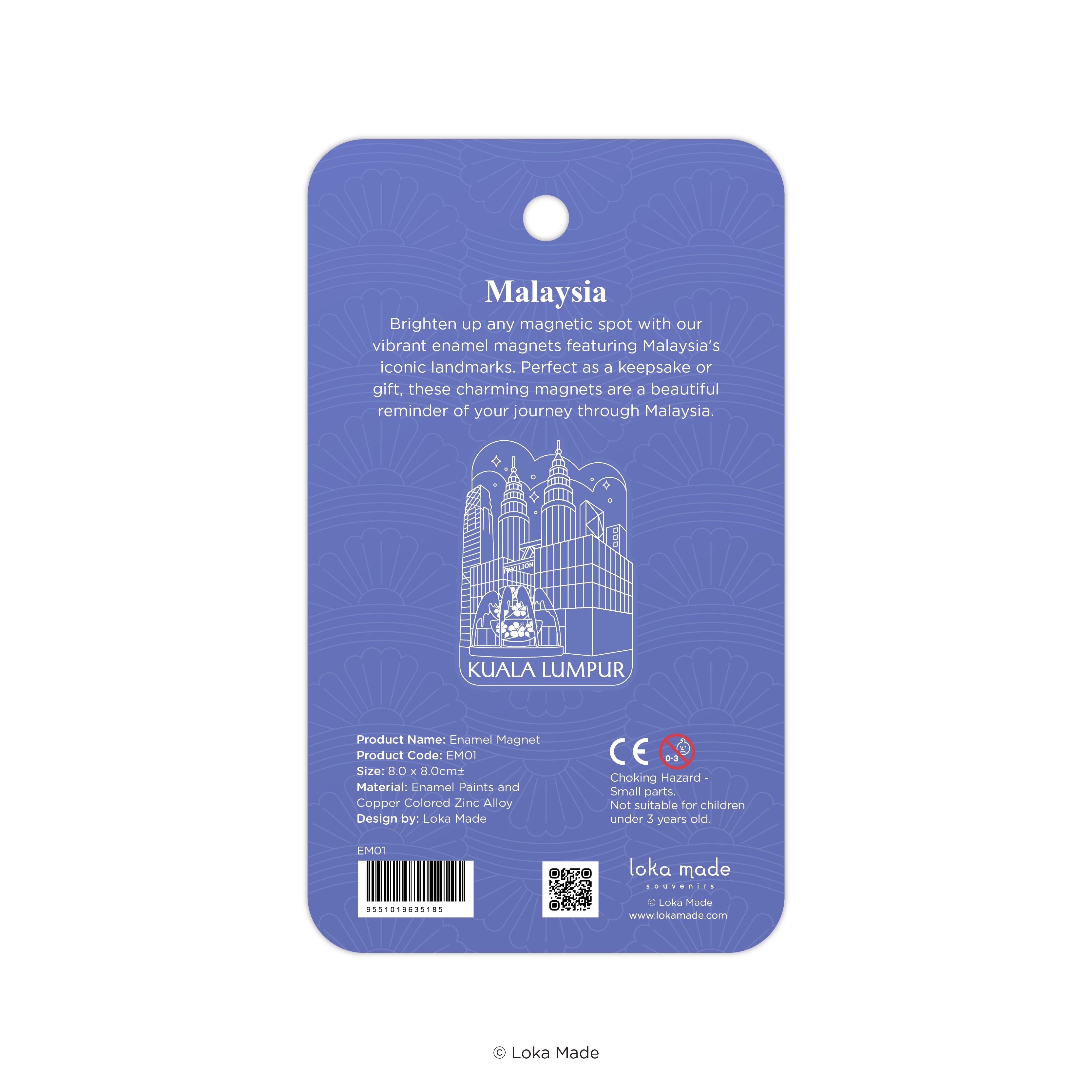 Image 550: Night View in Kuala Lumpur - Enamel Magnet