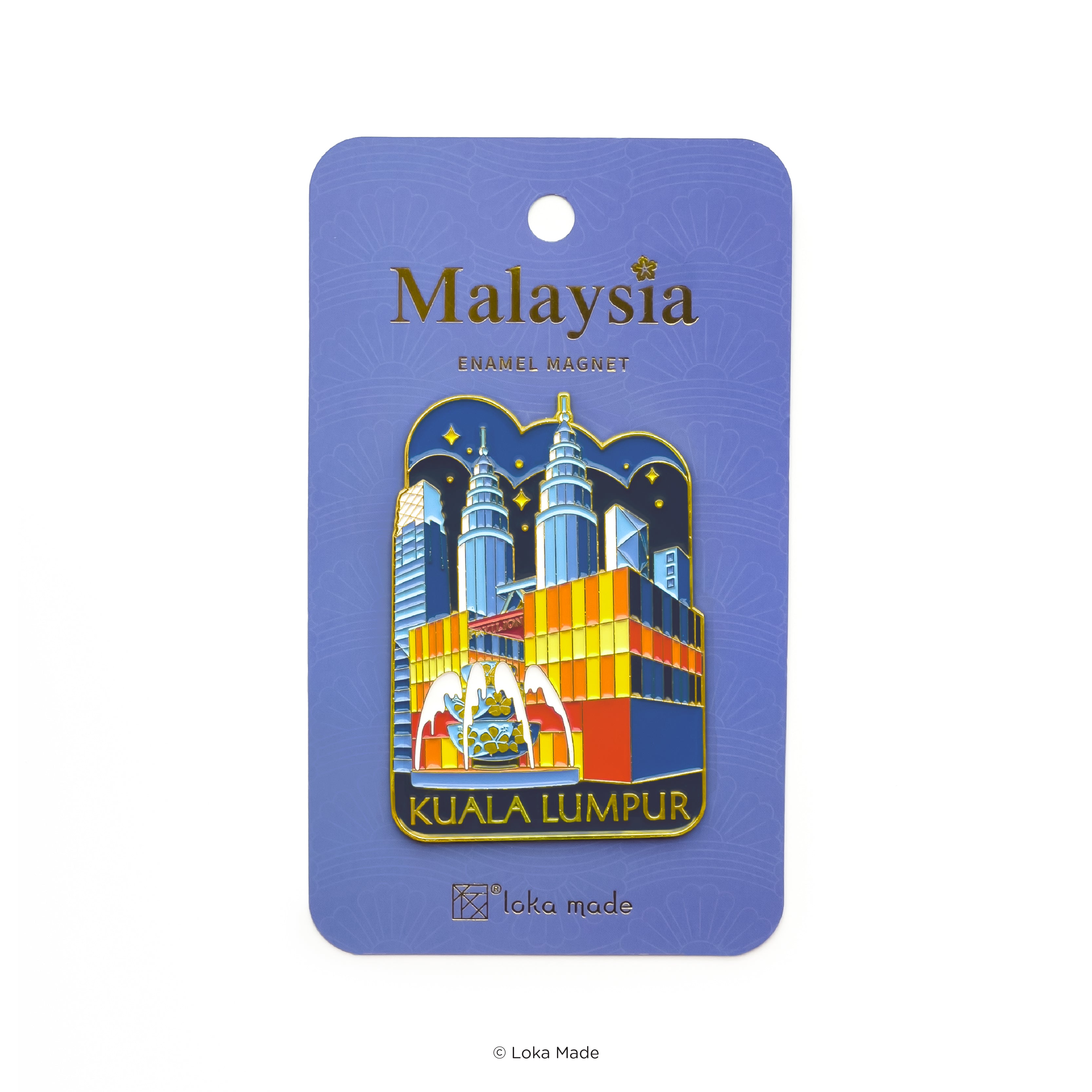 Image 549: Night View in Kuala Lumpur - Enamel Magnet