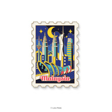 Load image into Gallery viewer, Mesmerizing Nights in Malaysia - Enamel Magnet