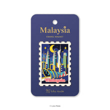 Load image into Gallery viewer, Mesmerizing Nights in Malaysia - Enamel Magnet