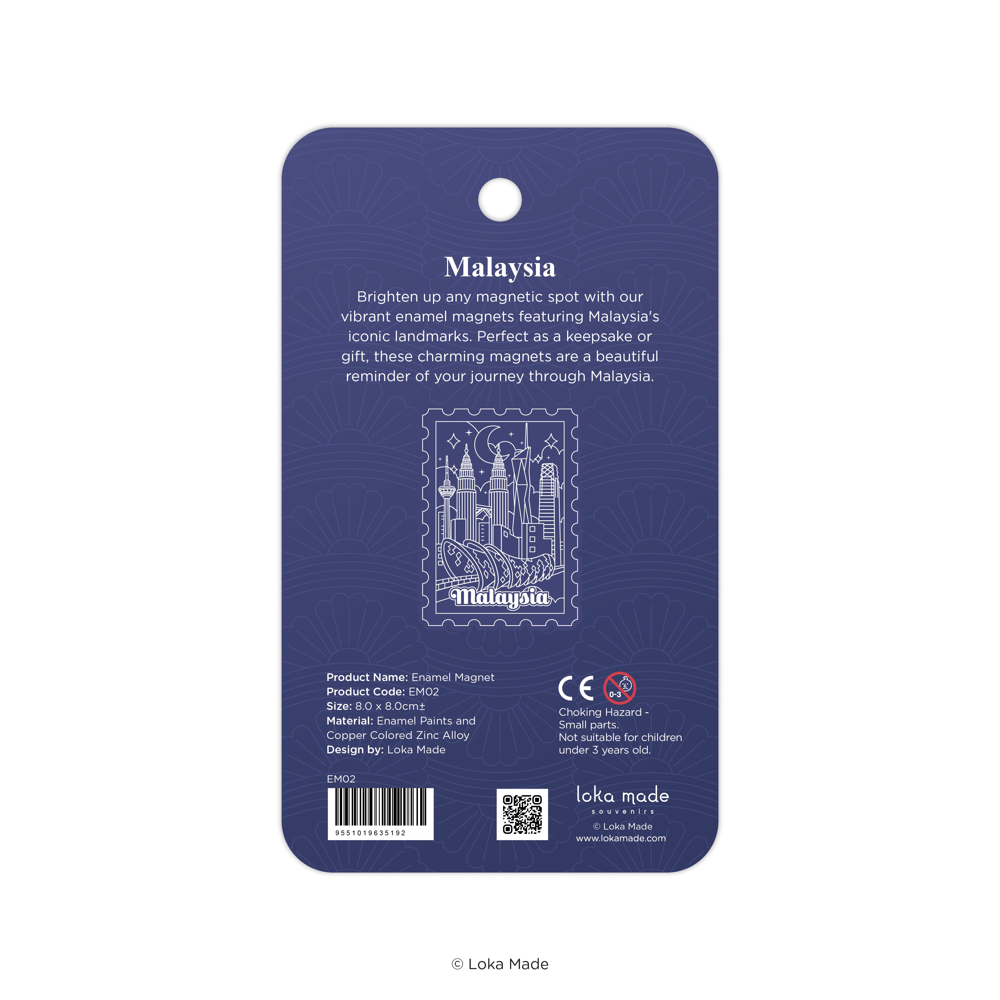 Image 544: Mesmerizing Nights in Malaysia - Enamel Magnet