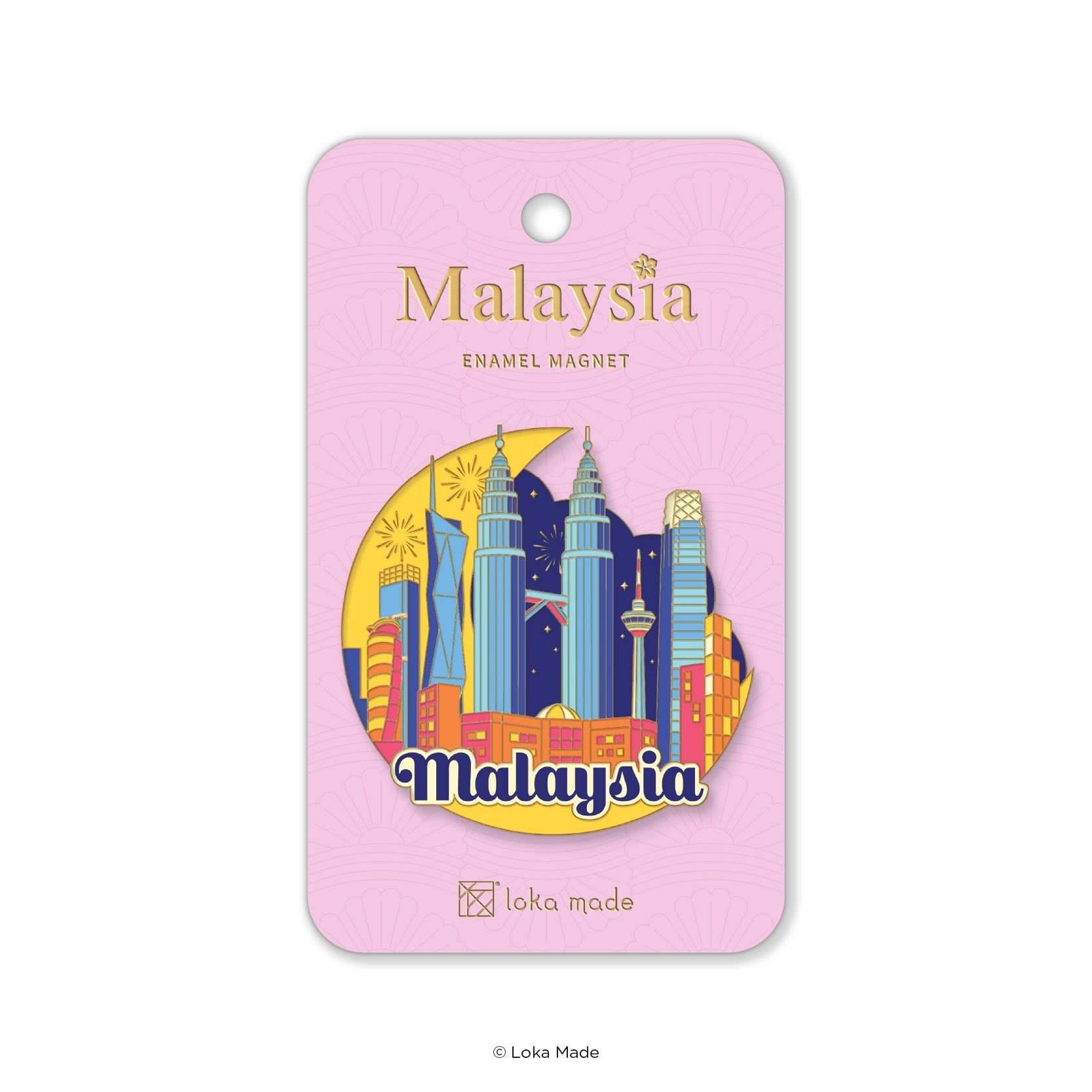 Loka Made Enamel Magnet - Enchanting Views of Malaysia