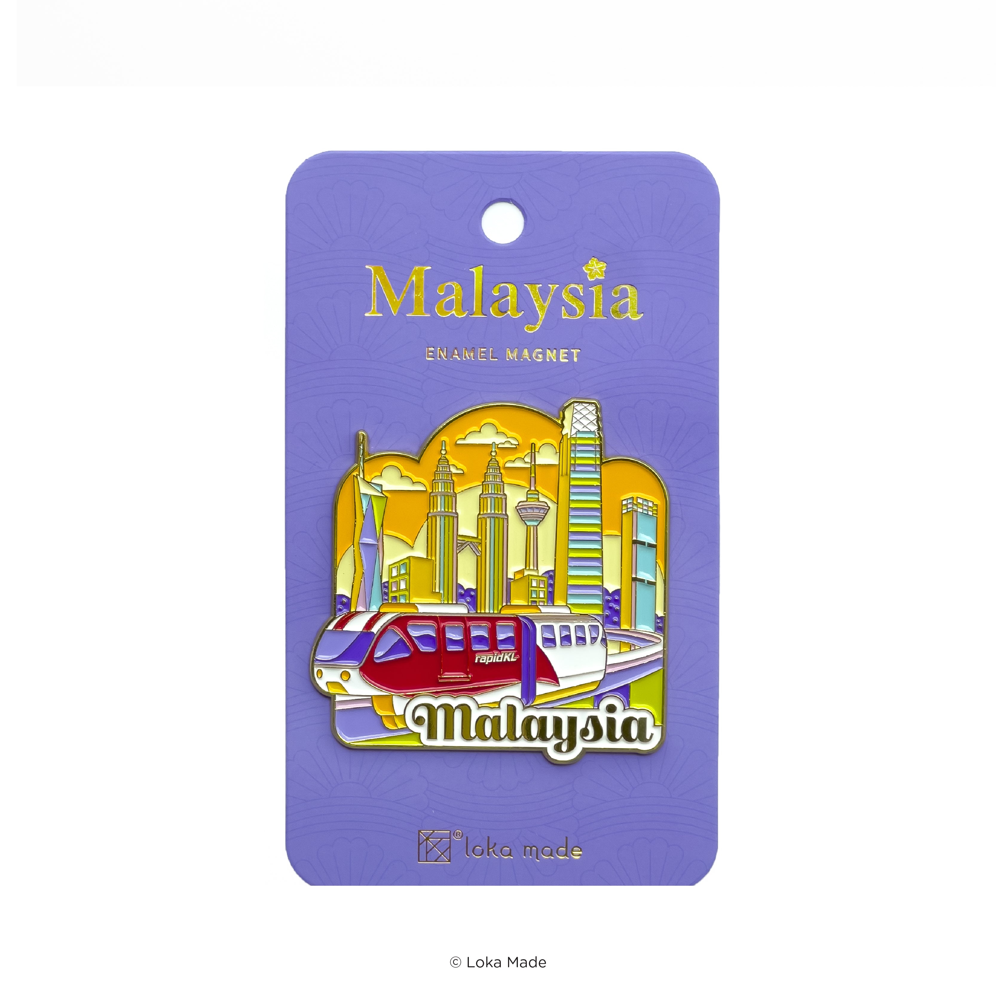 Loka Made Enamel Magnet - Golden Hour KL
