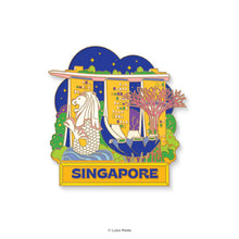 Load image into Gallery viewer, Mystic City Lights - Enamel Magnet
