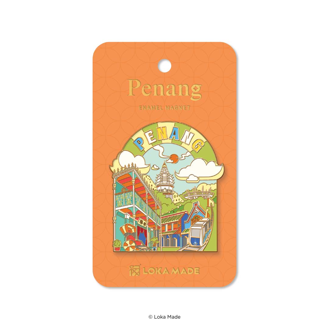 Loka Made Enamel Magnet - Golden Penang