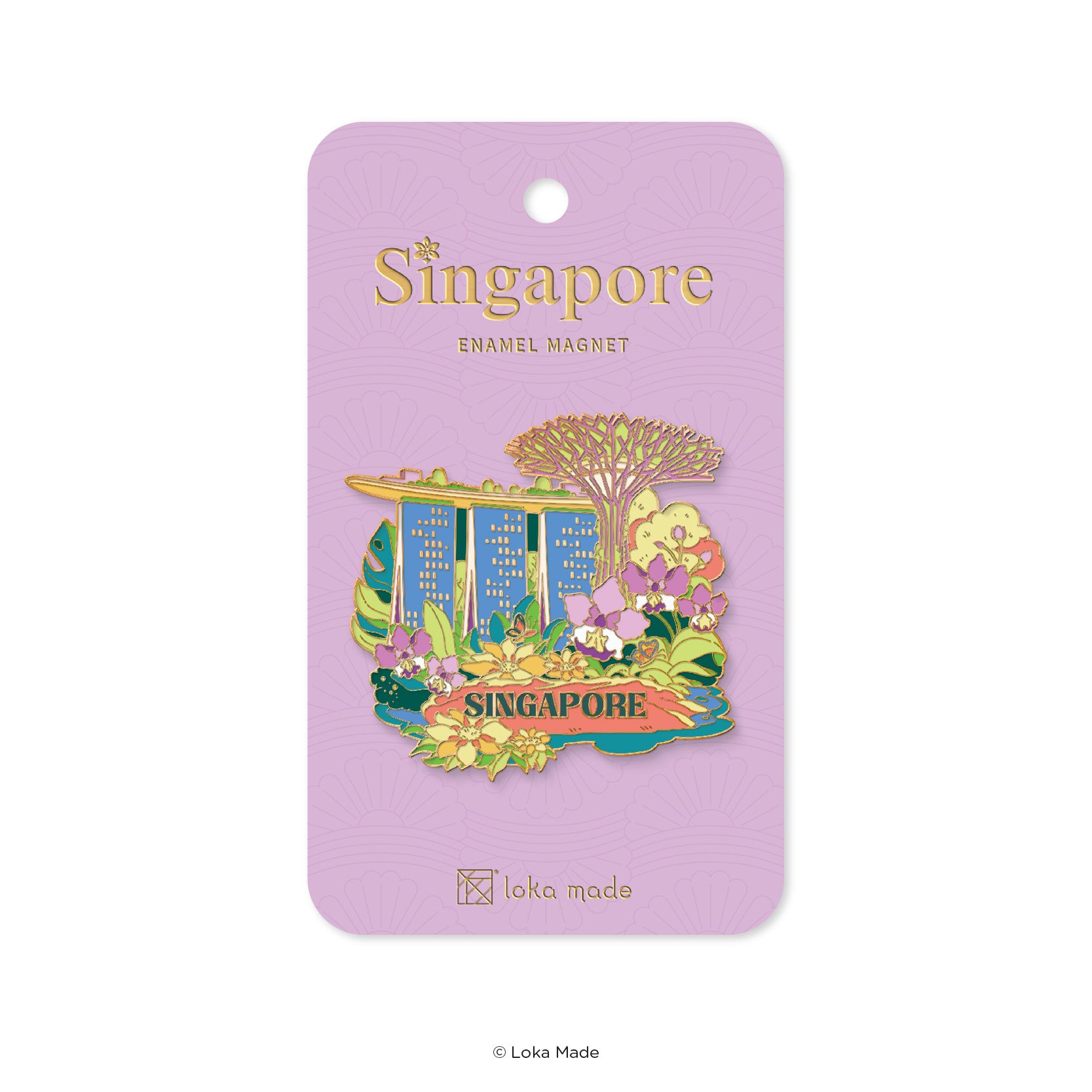 Loka Made Enamel Magnet - Petals of Singapore