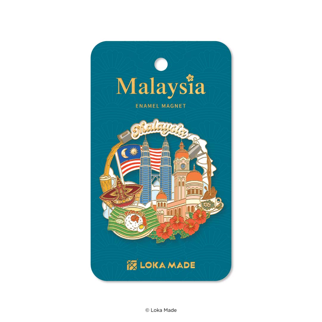 Loka Made Enamel Magnet - Malaysia Stripes