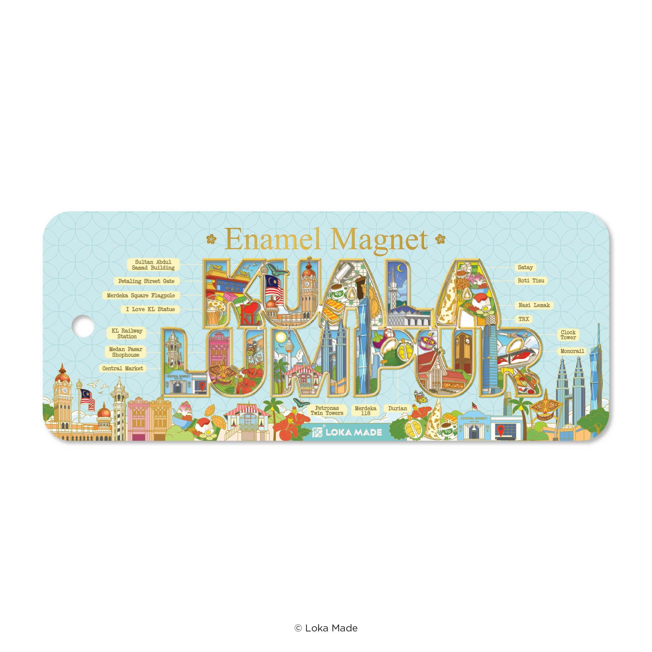 Loka Made Enamel Magnet - Mini Kuala Lumpur