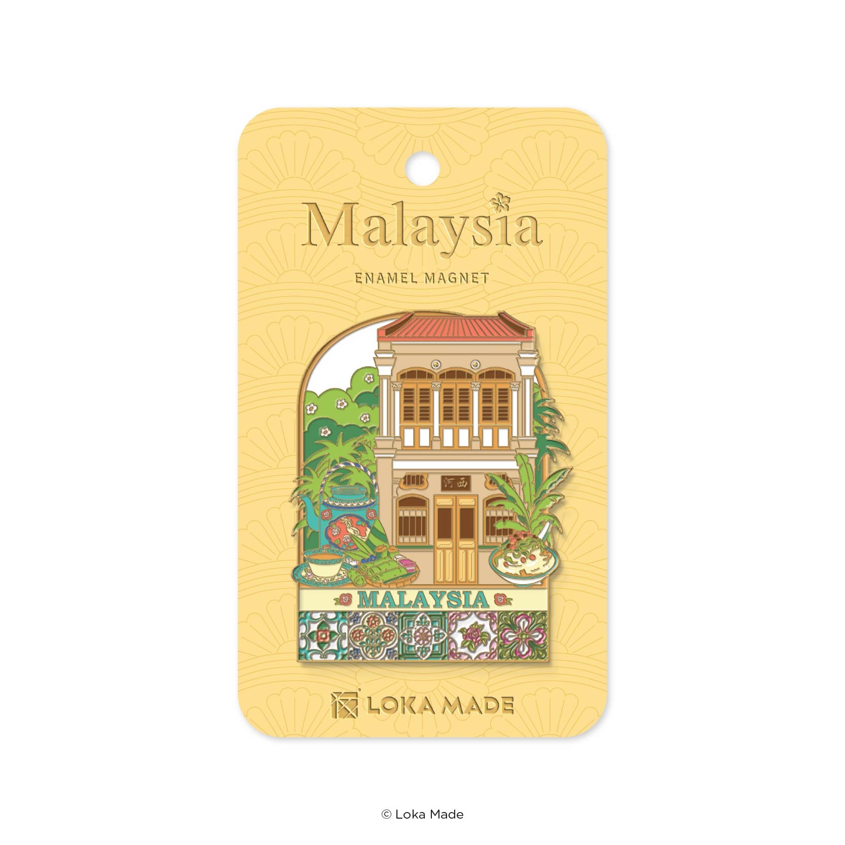 Loka Made Enamel Magnet - Malaysia Heritage House