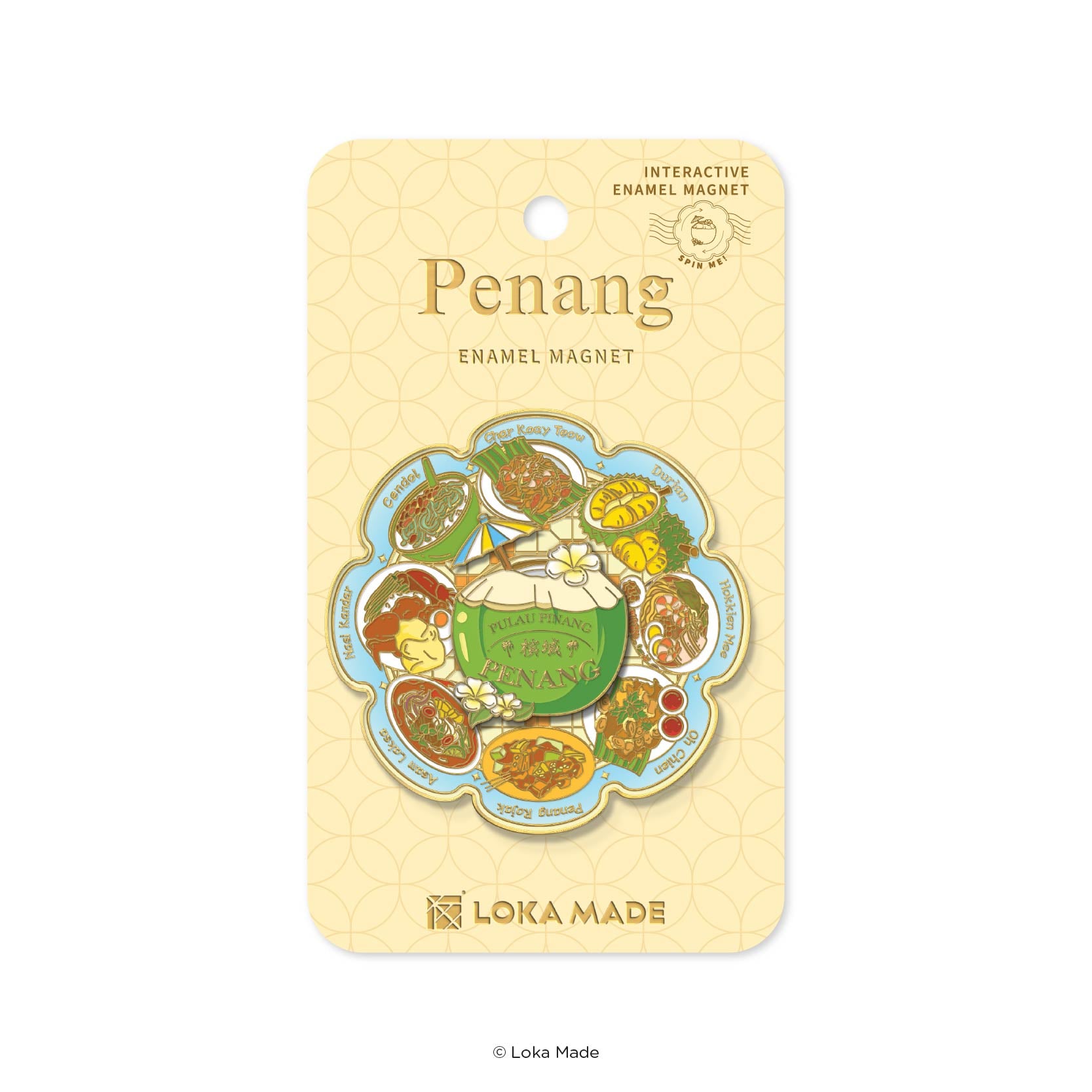 Loka Made Enamel Magnet - Penang Platter