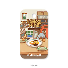 Load image into Gallery viewer, Loka Pin 'Half Boiled Eggs' - Enamel Pin