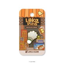 Load image into Gallery viewer, Loka Pin 'Shuttlecock' - Enamel Pin