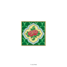 Load image into Gallery viewer, Loka Pin 'Red Rose Tile' - Enamel Pin