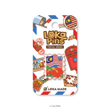 Load image into Gallery viewer, Loka Pin 'Malaysia Stamp' - Enamel Pin