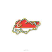 Load image into Gallery viewer, Loka Pin 'Singapore Map' - Enamel Pin