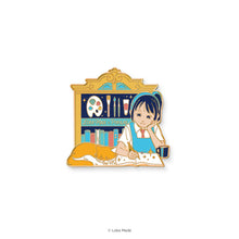 Load image into Gallery viewer, Bookshop Adventures 'Cozy Companion' - Enamel Pin