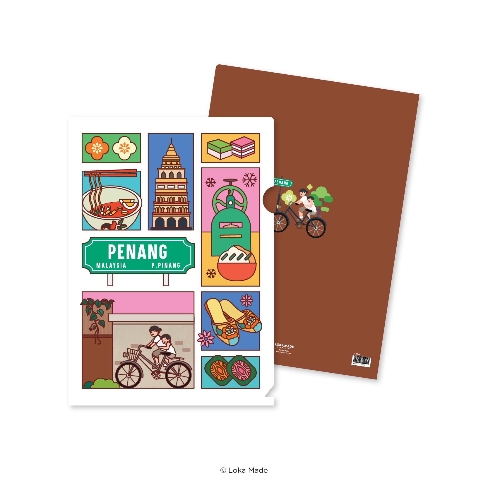 Loka Made A4 L-shape Folder - Hidden Gems of Penang