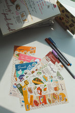 Load image into Gallery viewer, Get a taste of Malaysia with Loka Made's Jom Makan sticker series - illustrated Malaysian food sticker series that feature iconic Malaysian local food for every meal of the day! Waterproof and re-stickable. From nasi lemak to roti canai, get your hands on these iconic Malaysian food stickers today!