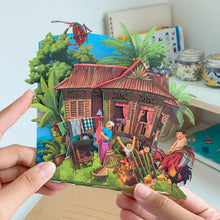 Load image into Gallery viewer, 360° 3D Greeting Card:  Kampung Rustic Charm