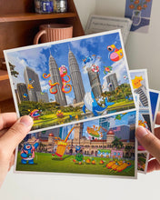 Load image into Gallery viewer, Doodlescape Malaysia Postcard: KLCC Day View