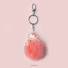 KC909 Sweet Tooth Pom Pom Keychain: Rambudoo Donut (Peach)