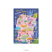 Load image into Gallery viewer, Doodle Land: City Walk in Kuala Lumpur - Malaysia Postcard