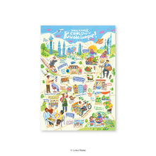 Load image into Gallery viewer, Doodle Land: Have A Super Cool Day in Kuala Lumpur - Malaysia Postcard