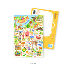Load image into Gallery viewer, Doodle Land: Makan Around Melaka - Malaysia Postcard