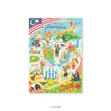 Load image into Gallery viewer, Doodle Land: Colour Hunting In Malaysia - Malaysia Postcard