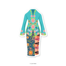 Load image into Gallery viewer, Azure Kebaya - Shaped Postcard