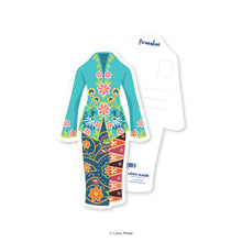 Load image into Gallery viewer, Azure Kebaya - Shaped Postcard