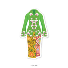 Load image into Gallery viewer, Jade Elegance Kebaya - Shaped Postcard