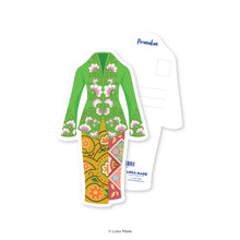 Load image into Gallery viewer, Jade Elegance Kebaya - Shaped Postcard