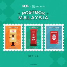 Load image into Gallery viewer, POS Malaysia x Loka Made: Postbox Malaysia Postcard Set 1-2