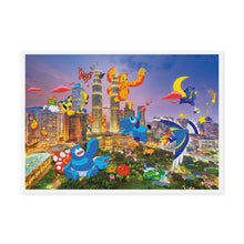 Load image into Gallery viewer, Doodlescape Malaysia Postcard: KL Radiant Nights