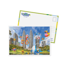Load image into Gallery viewer, Doodlescape Malaysia Postcard: KLCC Day View